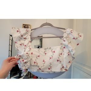 NWT Zara Bandeau Ruffled Top